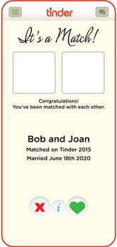 Tinder Selfie Frame - Extra Large Self Standing Cutout 190cm x 90cm